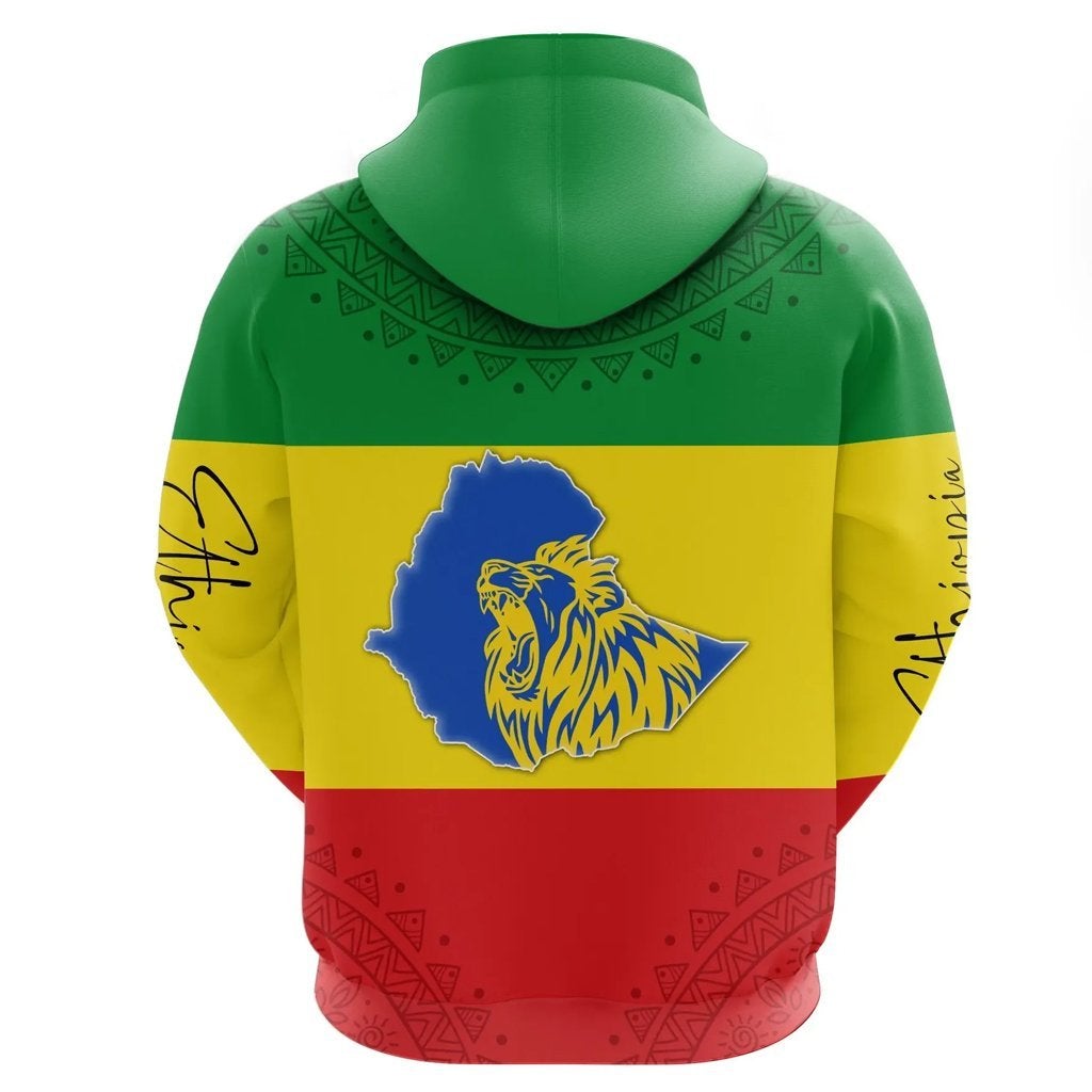 Ethiopia Cross Flag Hoodie Lt10