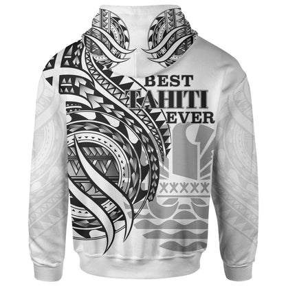 Tahiti Hoodie Black Polynesian Patterns Best Tahiti Ever