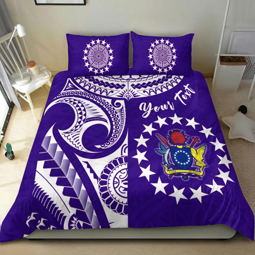 (Custom Personalised) Cook Islands Tatau Bedding Set Symbolize Passion Stars Version Purple