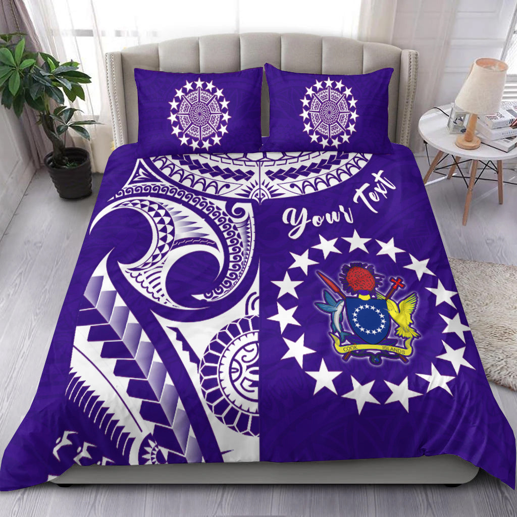 (Custom Personalised) Cook Islands Tatau Bedding Set Symbolize Passion Stars Version Purple
