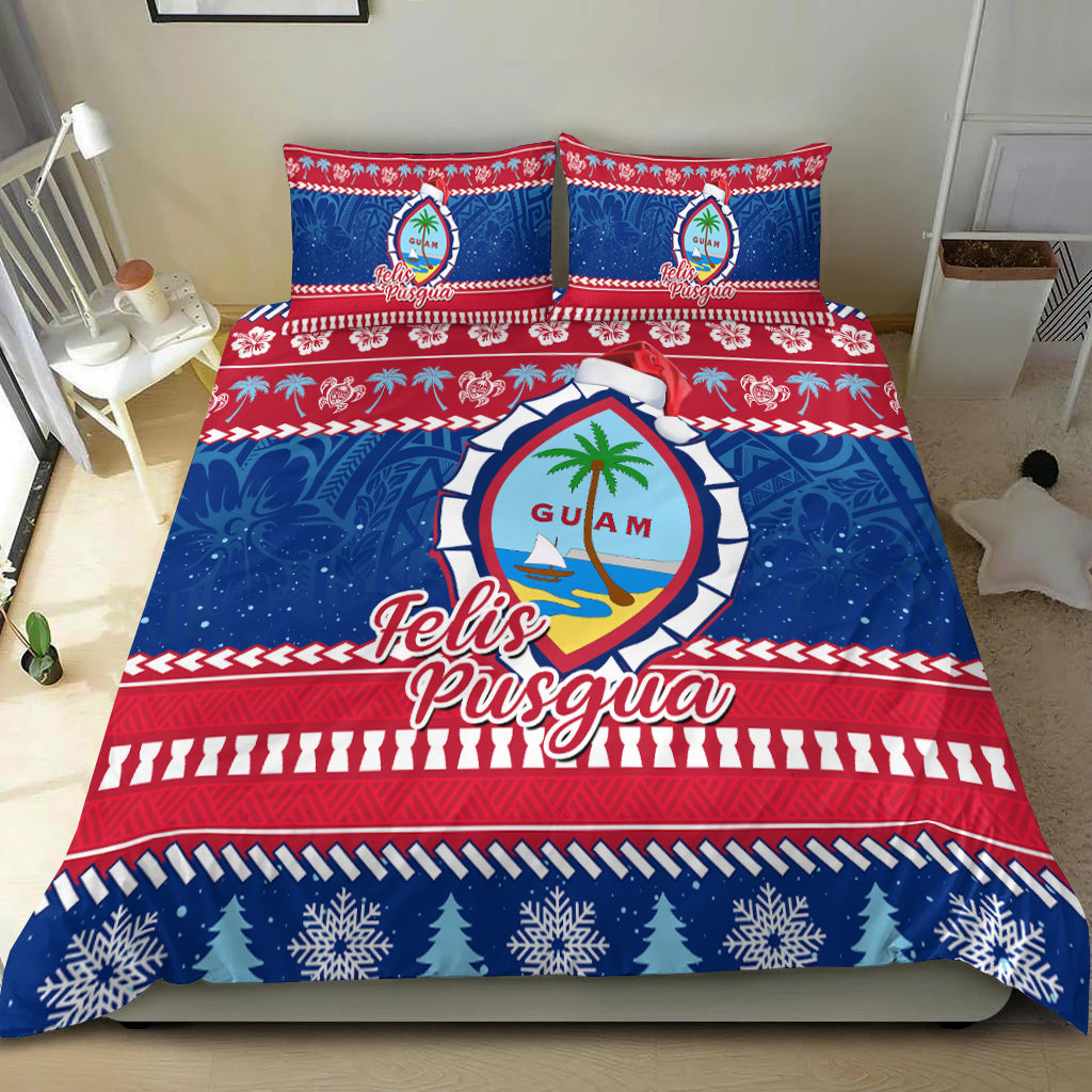 Guam Christmas Bedding Set Guaman Seal Polynesian Felis Pusgua