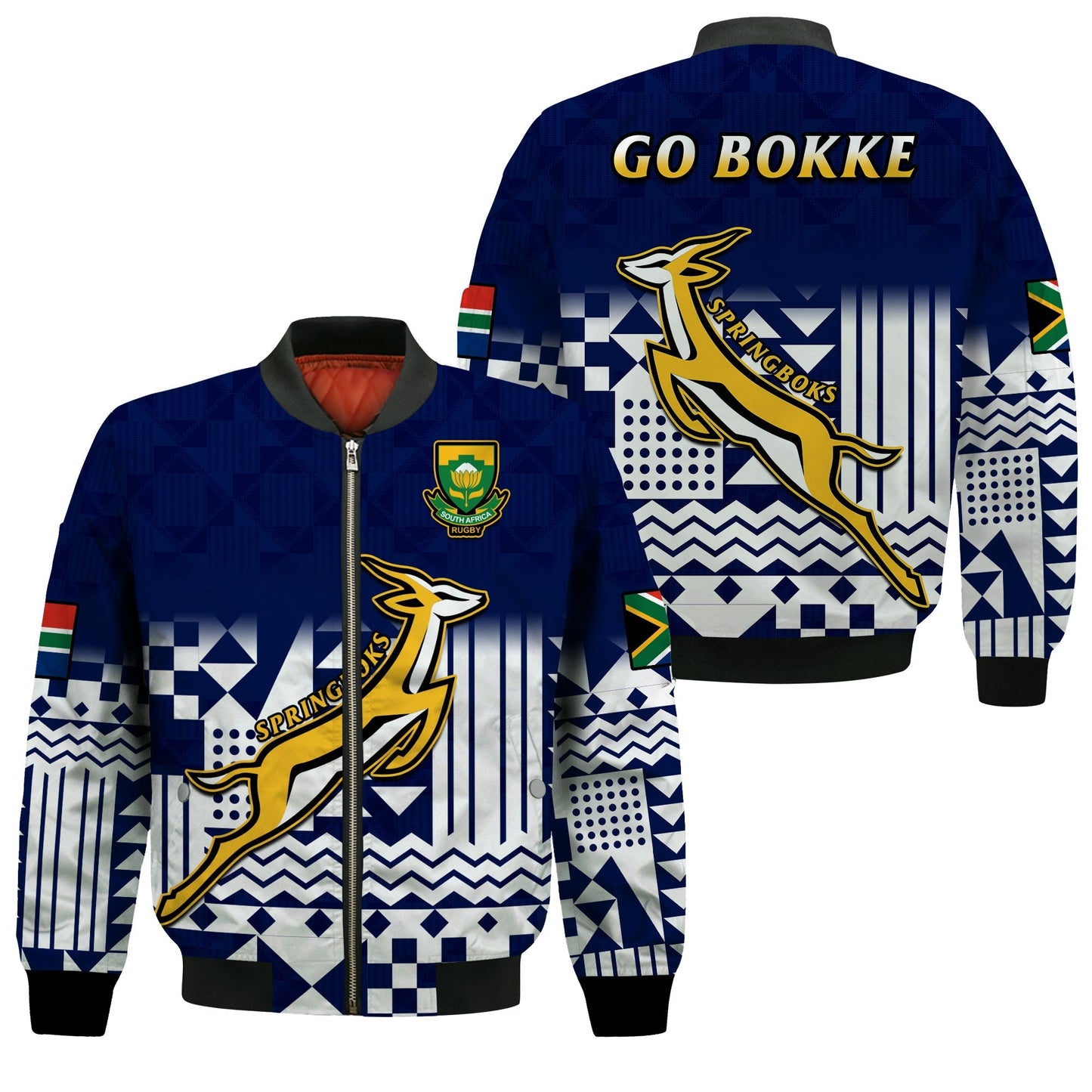 South Africa Rugby Bomber Jacket Outgoing Tour Go Springboks