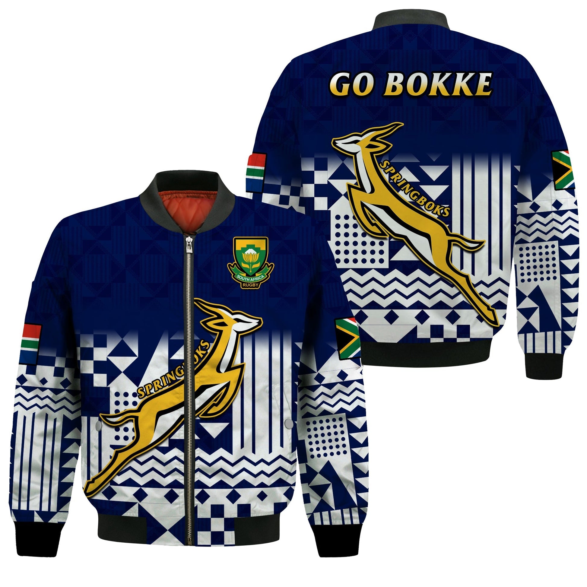South Africa Rugby Bomber Jacket Outgoing Tour Go Springboks