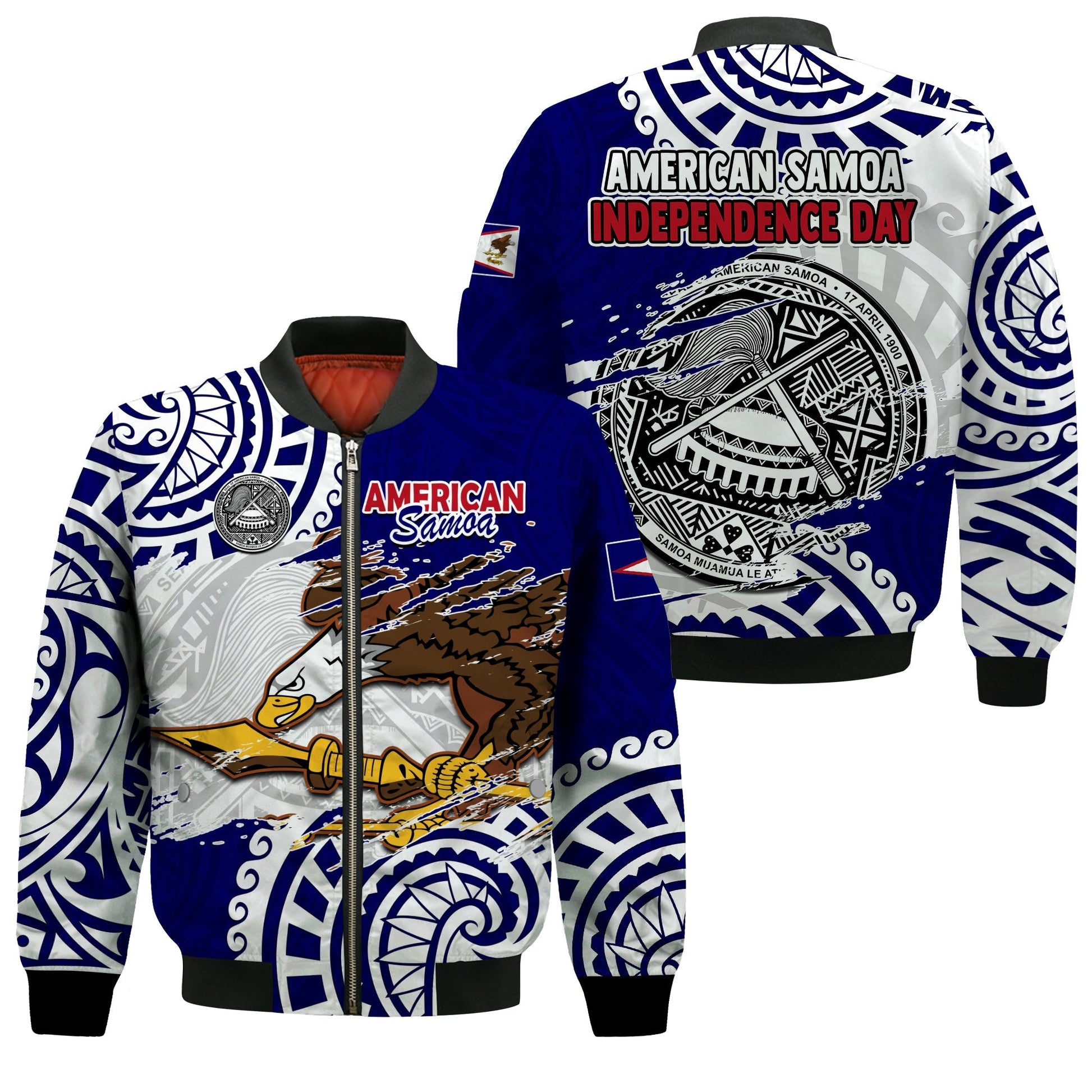 American Samoa Independence Day Bomber Jacket Polynesian Special Version