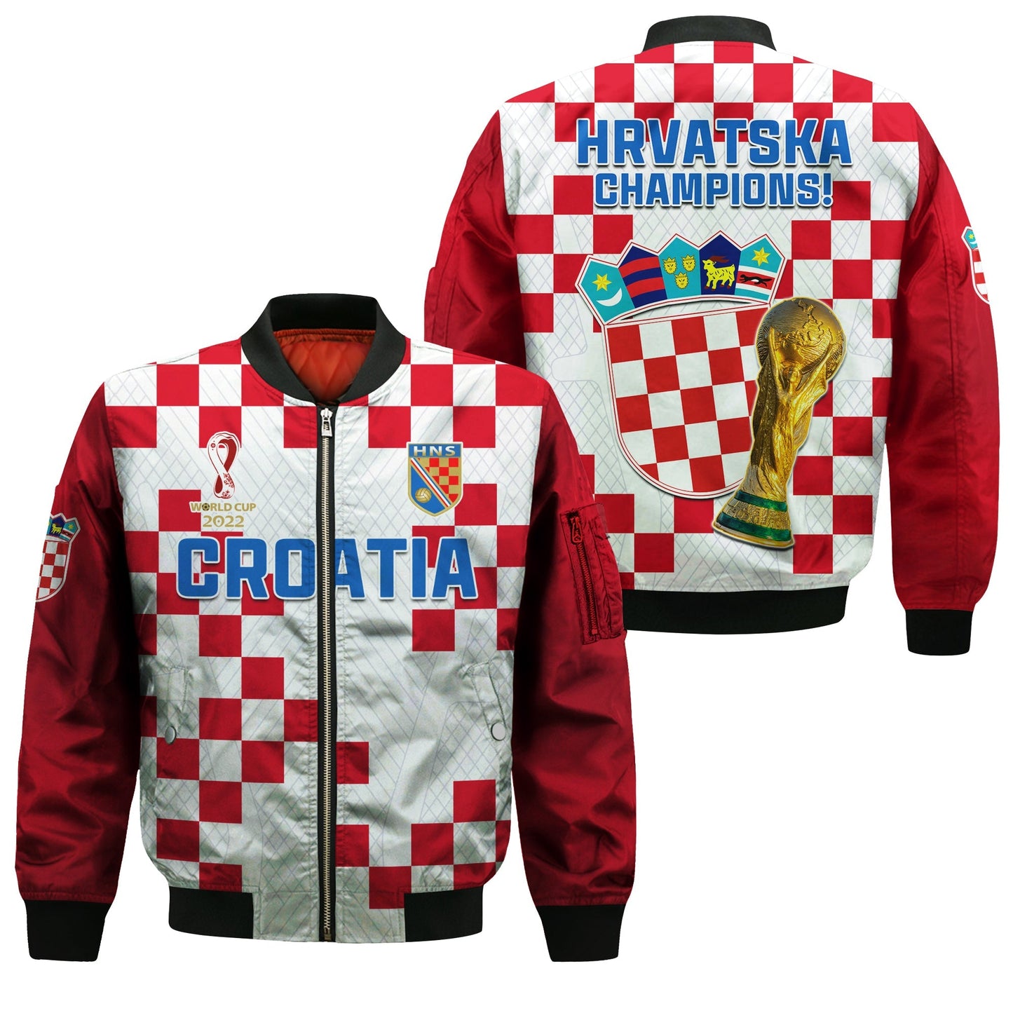 Croatia Football Bomber Jacket Vatreni Hrvatska Champions 2022 World Cup