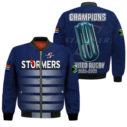 Stormers South Africa Rugby Bomber Jacket We Are The Champions URC Unity