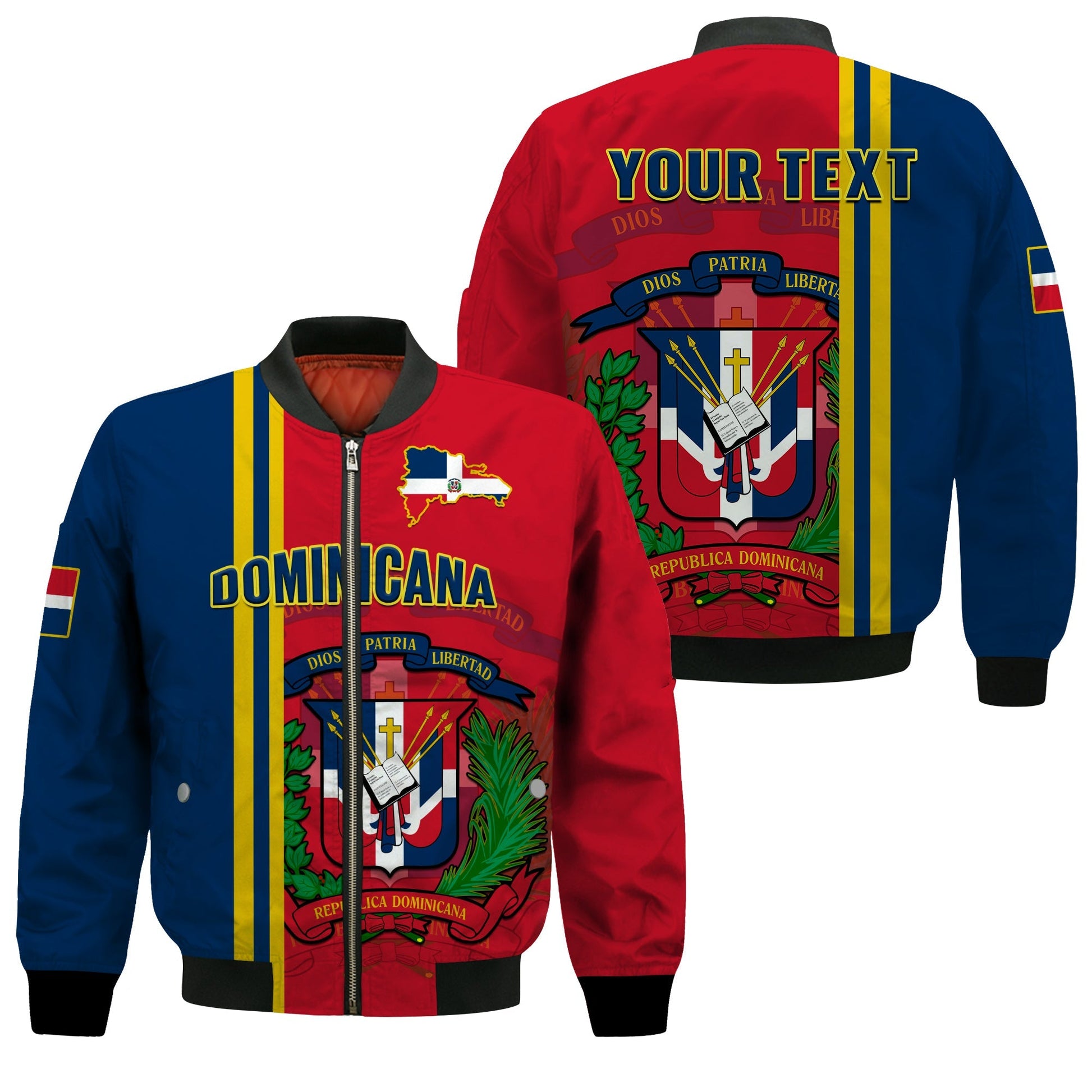 (Custom Personalised) Dominican Republic Bomber Jacket Happy 179 Years Of Independence