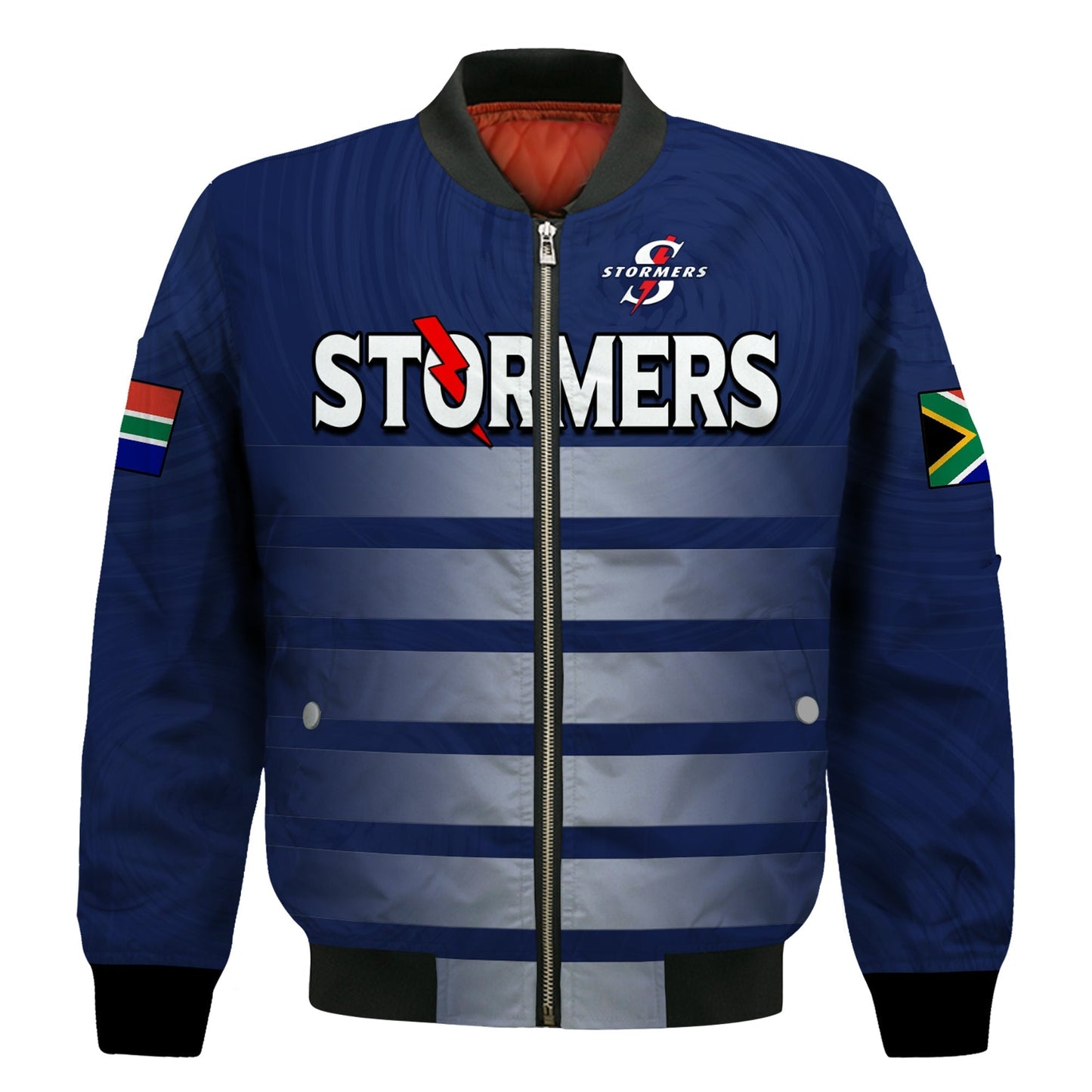 (Custom Text And Number) Stormers South Africa Rugby Bomber Jacket We Are The Champions URC Unity