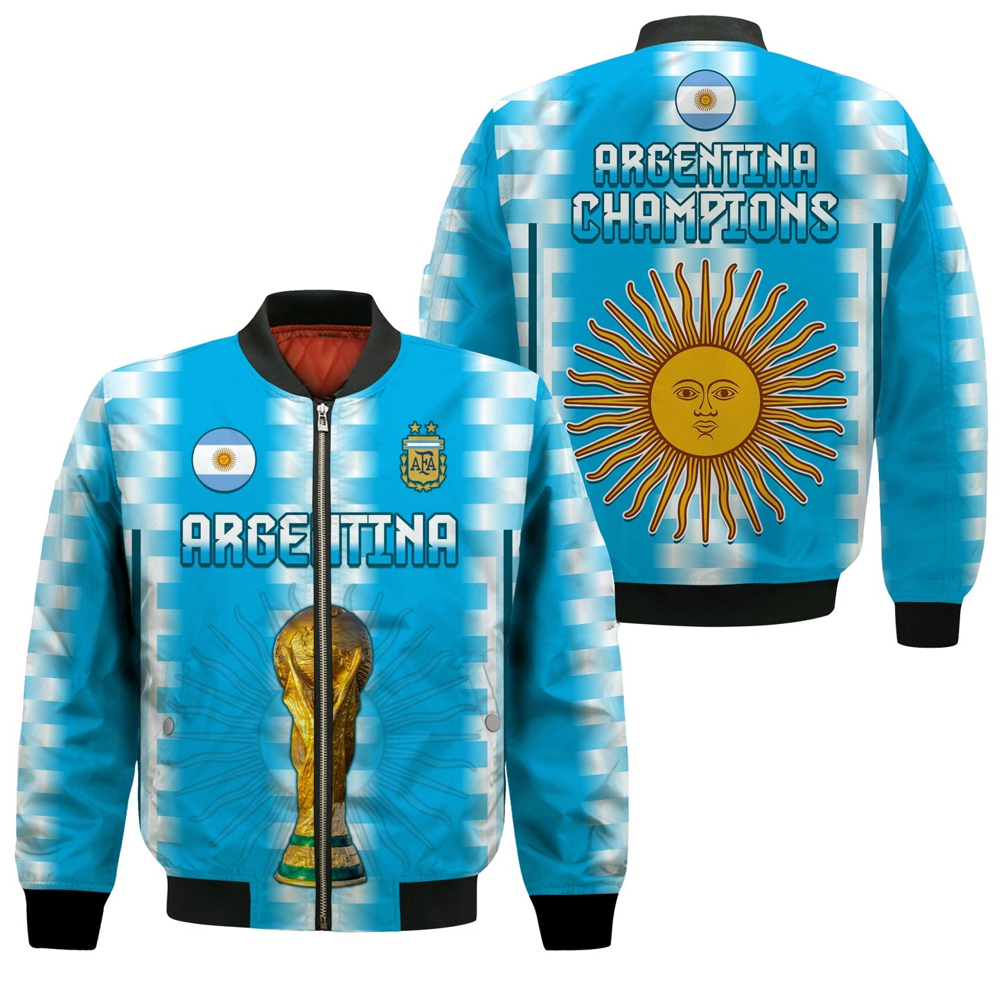 Argentina Football Champions Bomber Jacket La Albiceleste GOAT