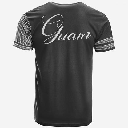 Guam T Shirt Grey Color Simple Style