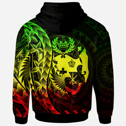 Tonga Hoodie Polynesian Pattern Style Reggae Color