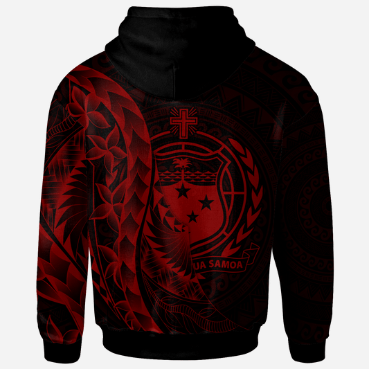 Samoa Hoodie Polynesian Pattern Style Red Color