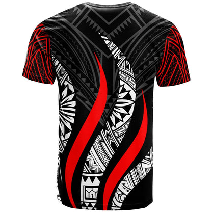 Marshall Islands T - Shirt - Marshall Islands Strong Fire Pattern Red