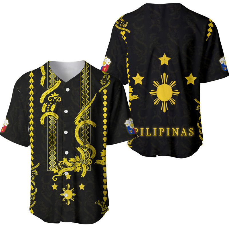 Philippines Baseball Jersey Pechera With Side Barong Patterns