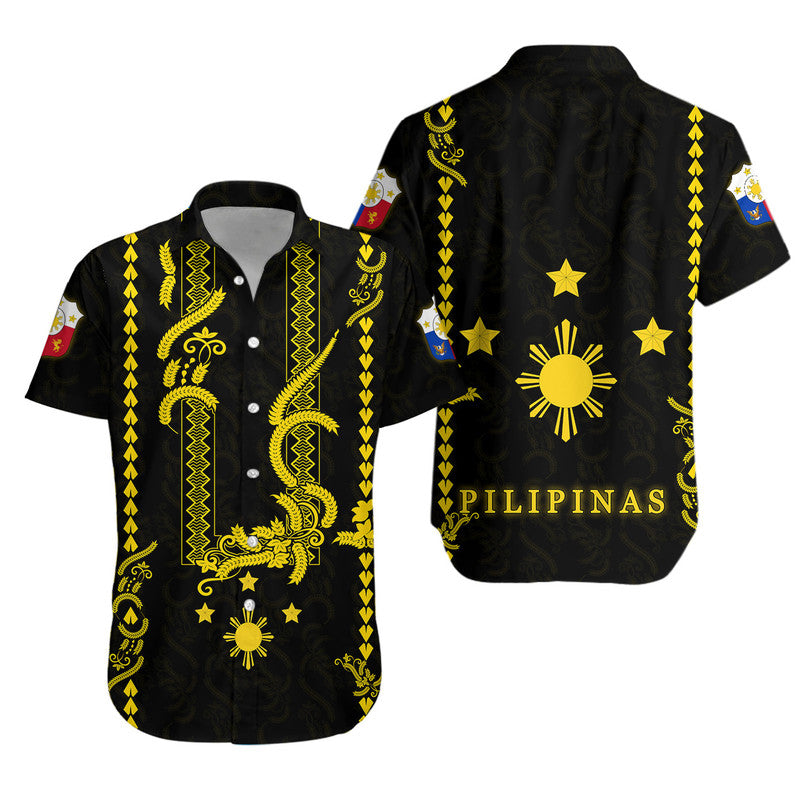 Philippines Hawaiian Shirt Pechera With Side Barong Patterns
