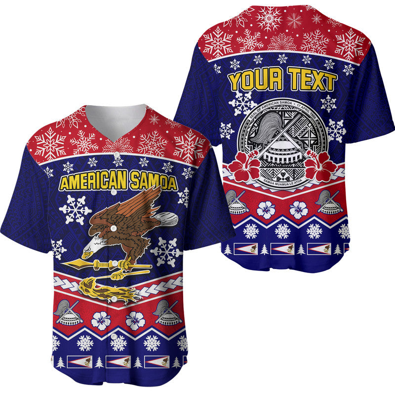 (Custom Personalised) American Samoa Tribal Polynesian Christmas Vibe Baseball Jersey