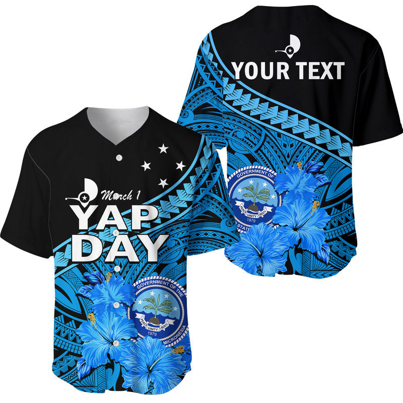 (Custom Personalised) Yap State Day Baseball Jersey Yap Flag and FSM Seal