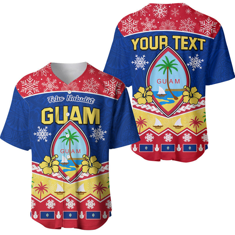 (Custom Personalised) Guam Tribal Polynesian Christmas Vibe Baseball Jersey