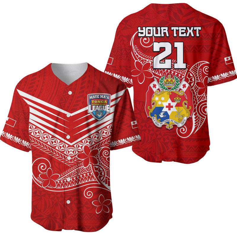 (Custom Personalised) Tonga Mate Ma'a Rugby Kupesi Baseball Jersey