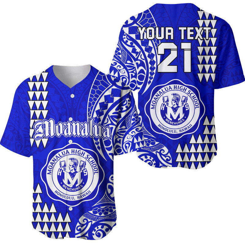 (Custom Personalised) Hawaii Moanalua High School Baseball Jersey Tribal Kakau