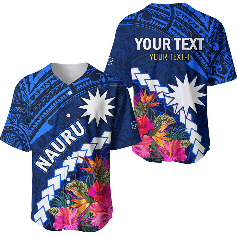 (Custom Personalised) Nauru Independence Day Baseball Jersey Polynesian Tropical