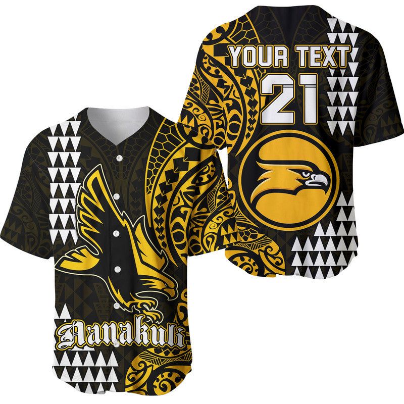 (Custom Personalised) Hawaii Nanakuli High School Baseball Jersey Tribal Kakau