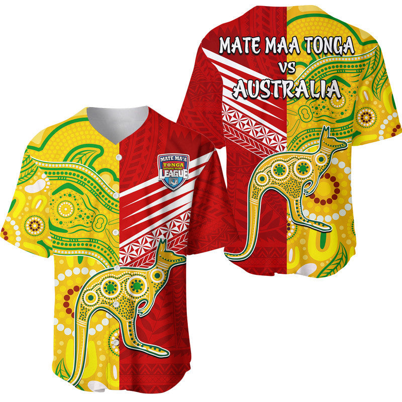 Australia Kangaroos and Mate Maa Tonga Baseball Jersey