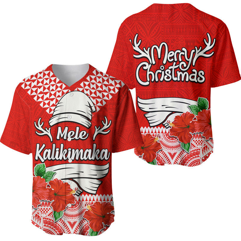 Hawaii Hibiscus Flower Mele Kalikimaka Baseball Jersey
