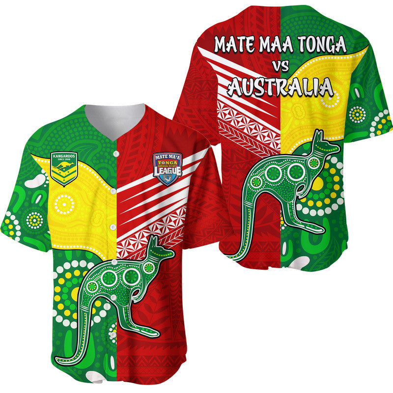 Australia Kangaroos and Mate Maa Tonga Baseball Jersey No2