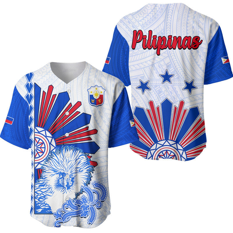 Philippines Barong Baseball Jersey Sun of Philippinas With Eagles