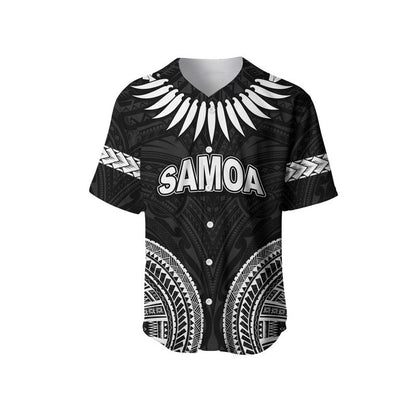 (Custom Personalised) Samoa Ula Nifo Tribal Baseball Jersey White Style