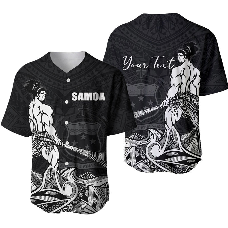(Custom Personalised) Samoa Warrior Baseball Jersey Polynesian No.2