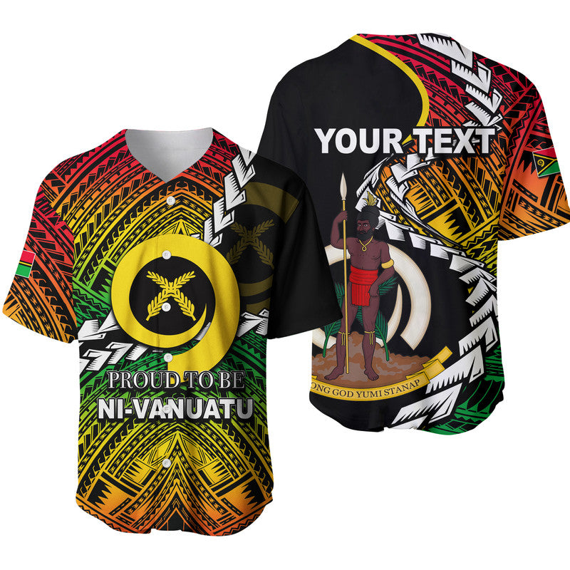(Custom Personalised) Proud To Be Ni Vanuatu Baseball Jersey