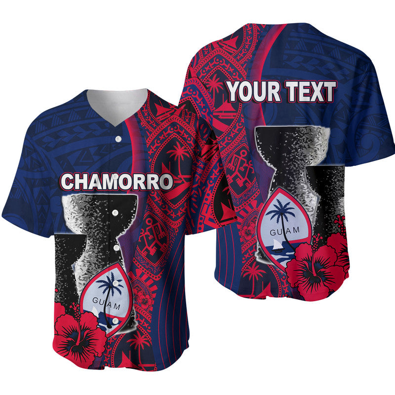 (Custom Personalised) Guam Chamorro Baseball Jersey Flag Color Style