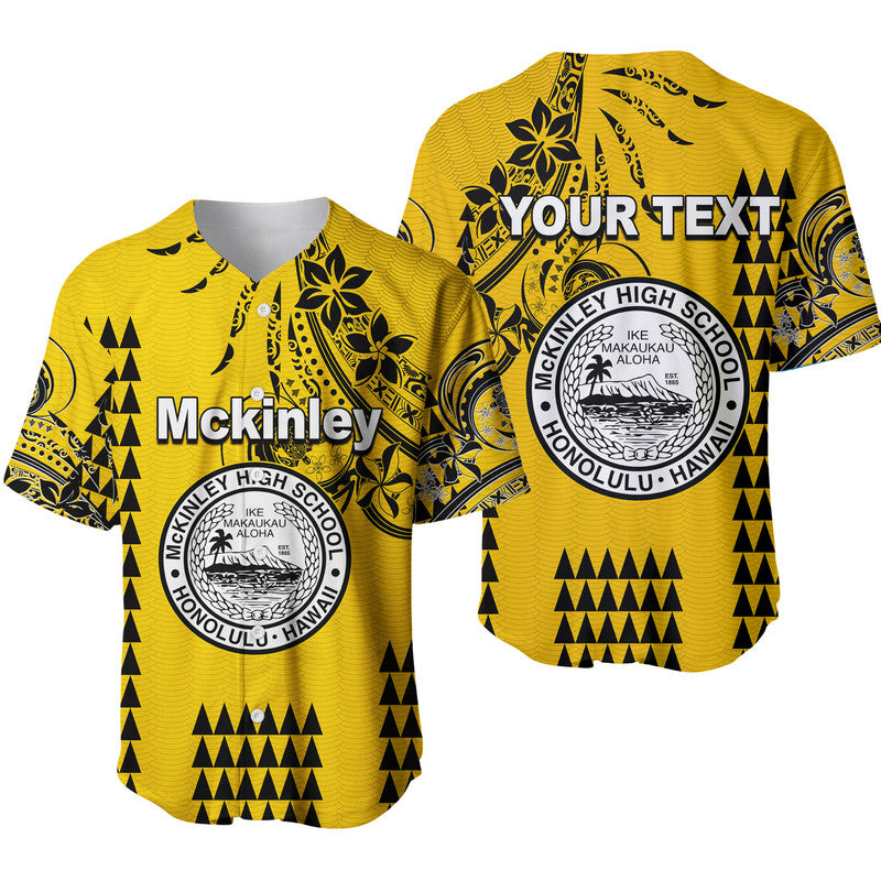 (Custom Personalised) Hawaii High School President William Mckinley Baseball Jersey Mix Kakau