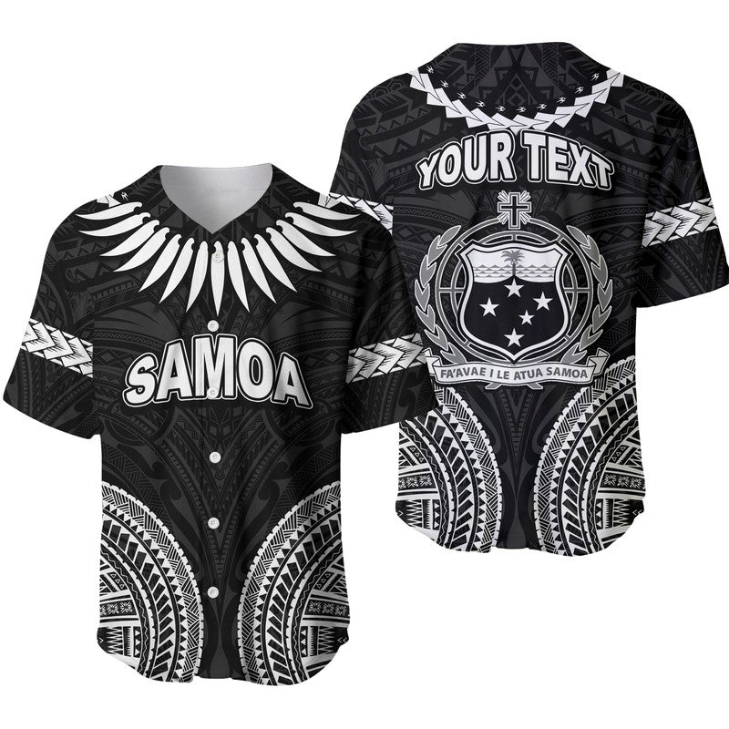 (Custom Personalised) Samoa Ula Nifo Tribal Baseball Jersey White Style