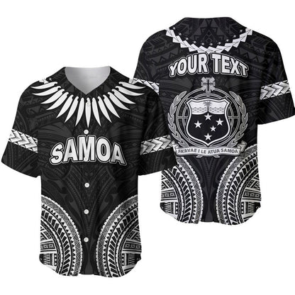 (Custom Personalised) Samoa Ula Nifo Tribal Baseball Jersey White Style