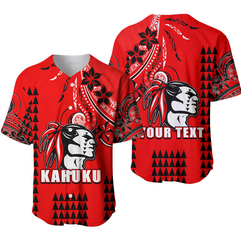 (Custom Personalised) Hawaii High School Kahuku Baseball Jersey Mix Kakau