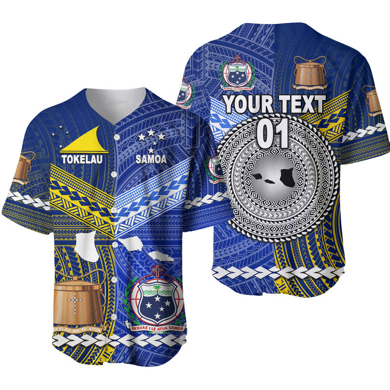 (Custom Personalised) Samoa And Tokelau Baseball Jersey Together