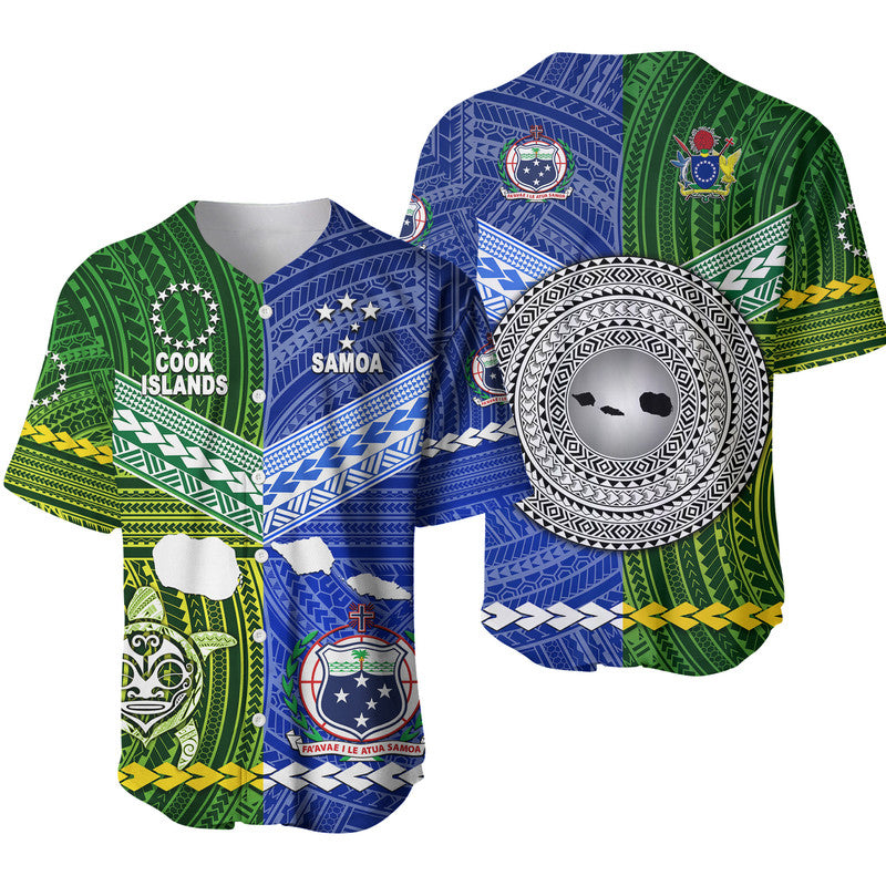 Samoa And Cook Islands Baseball Jersey Together