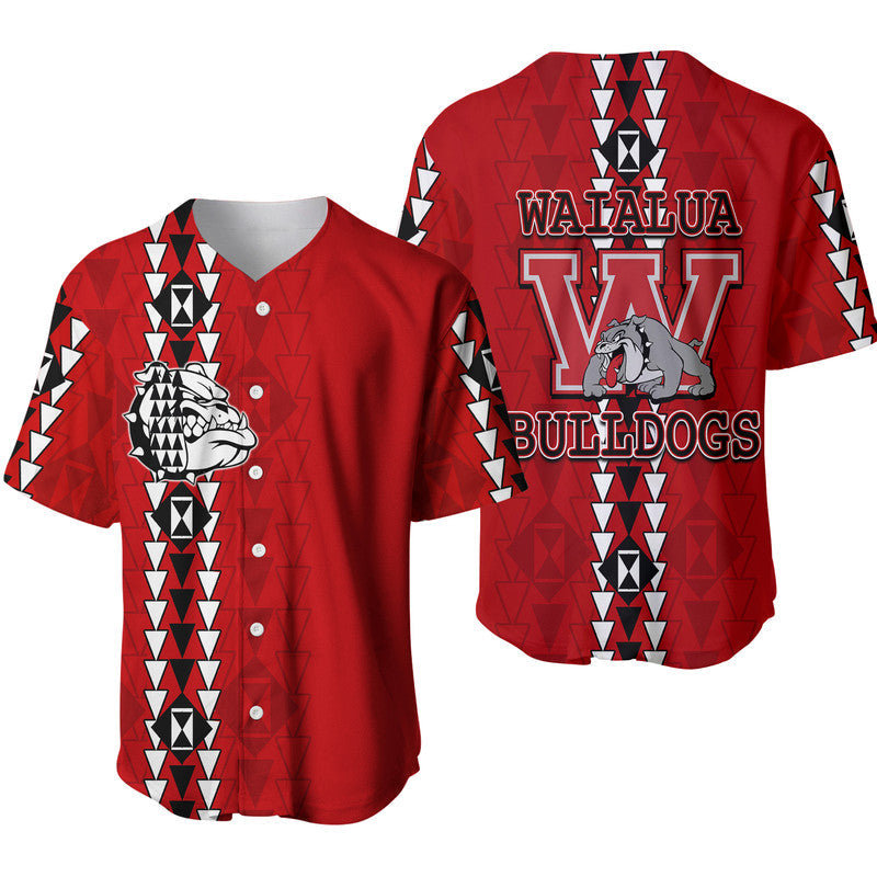 Hawaii Waialua Bulldogs High Mix Kakau Baseball Jersey