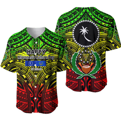 Micronesia Culture Day Baseball Jersey Chuuk And Pohnpei Reggae Style