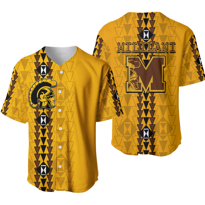 Hawaii Mililani High Mix Kakau Baseball Jersey