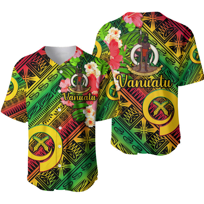 Vanuatu Baseball Jersey Independence Be Proud Vanuatu Flag Gradient Vibes
