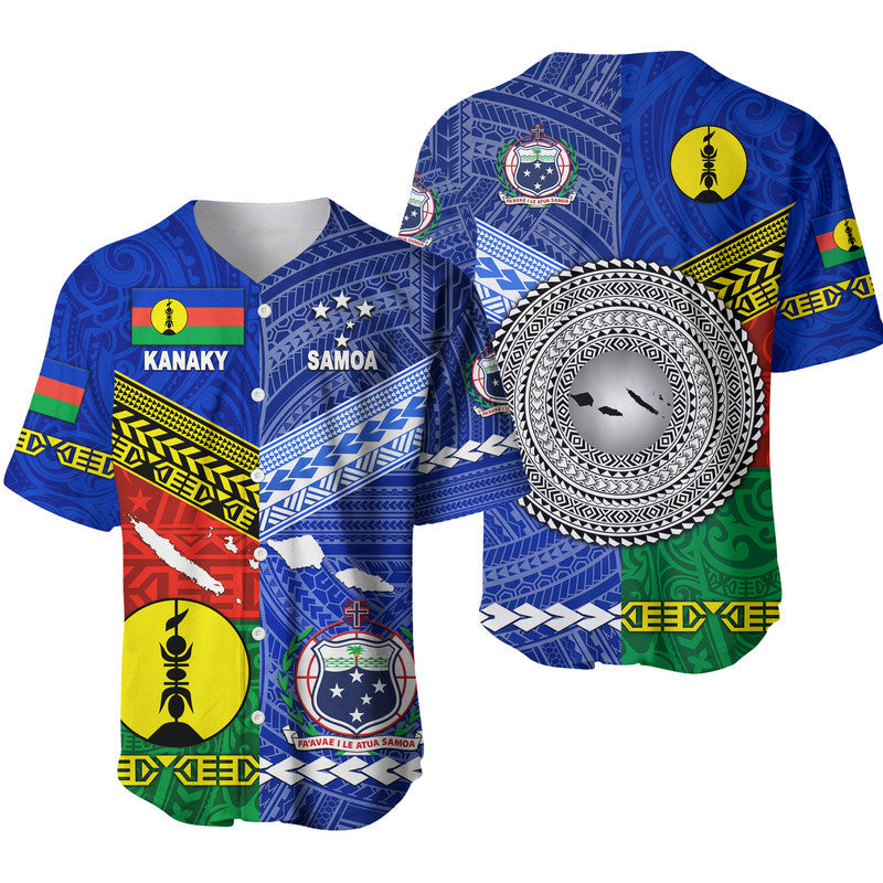 Samoa And Kanaky New Caledonia Baseball Jersey Together