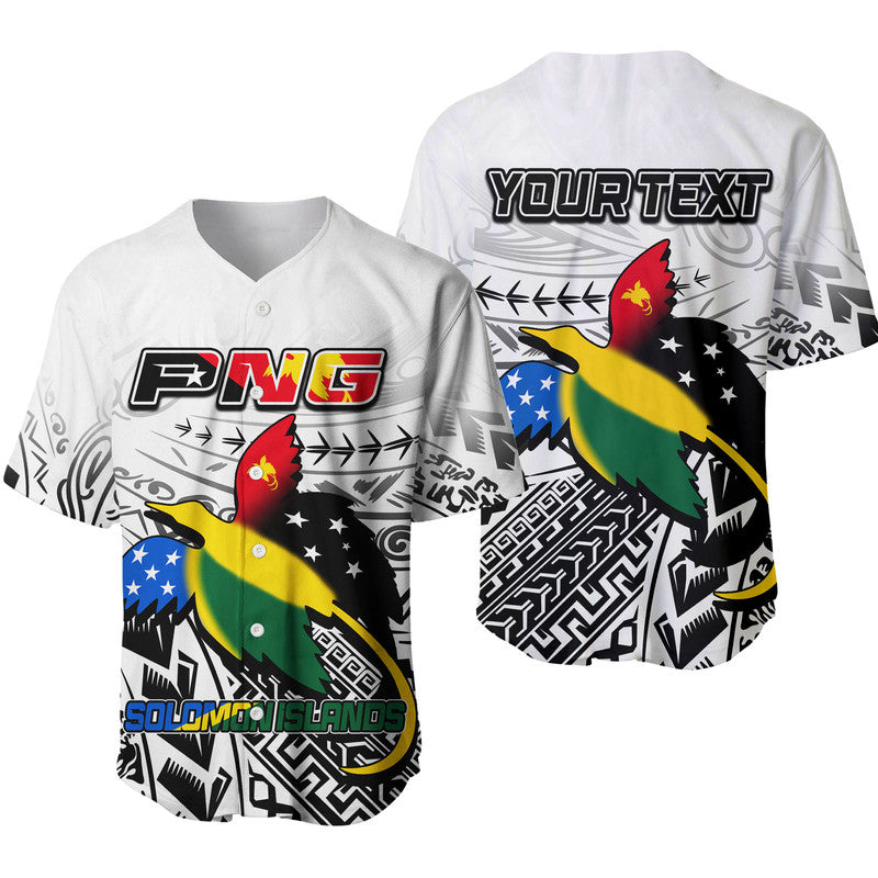 (Custom Personalised) Papua New Guinea And Solomon Islands Baseball Jersey
