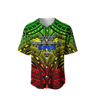 Micronesia Culture Day Baseball Jersey Chuuk And Pohnpei Reggae Style