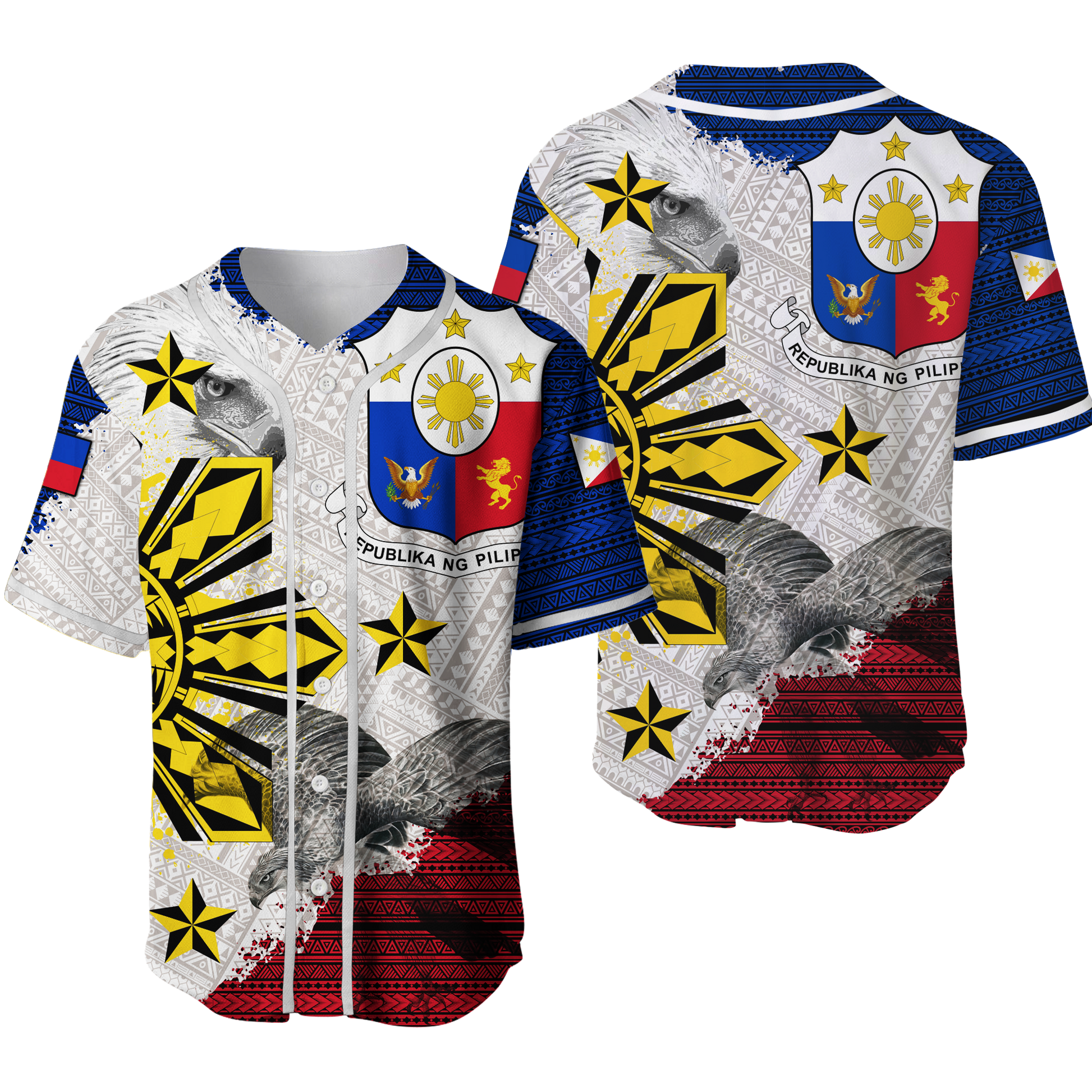 Phillippines Filipino Tribal Eagle Baseball Jersey