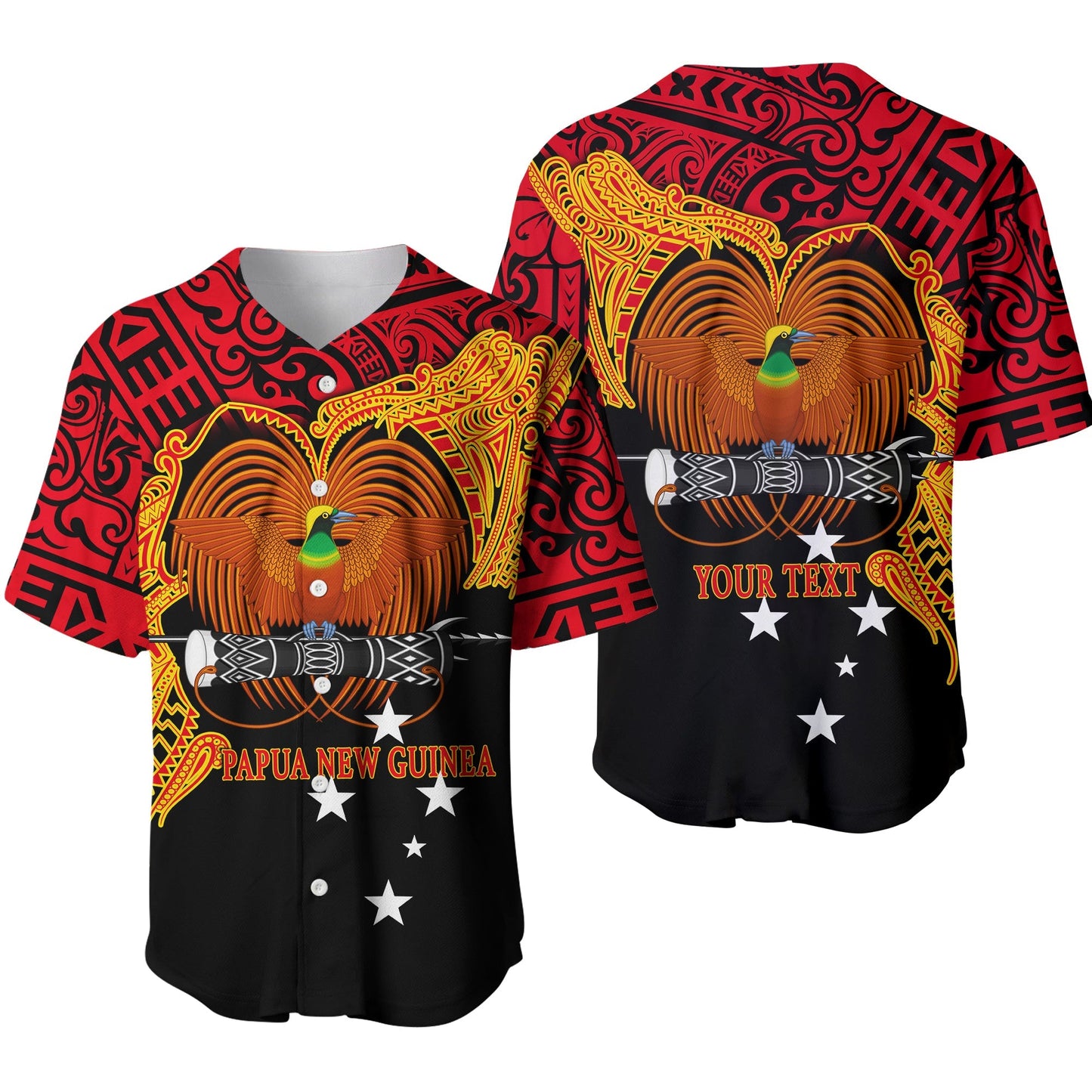 (Custom Personalised) Papua New Guinea Baseball Jersey Bird Of Paradise