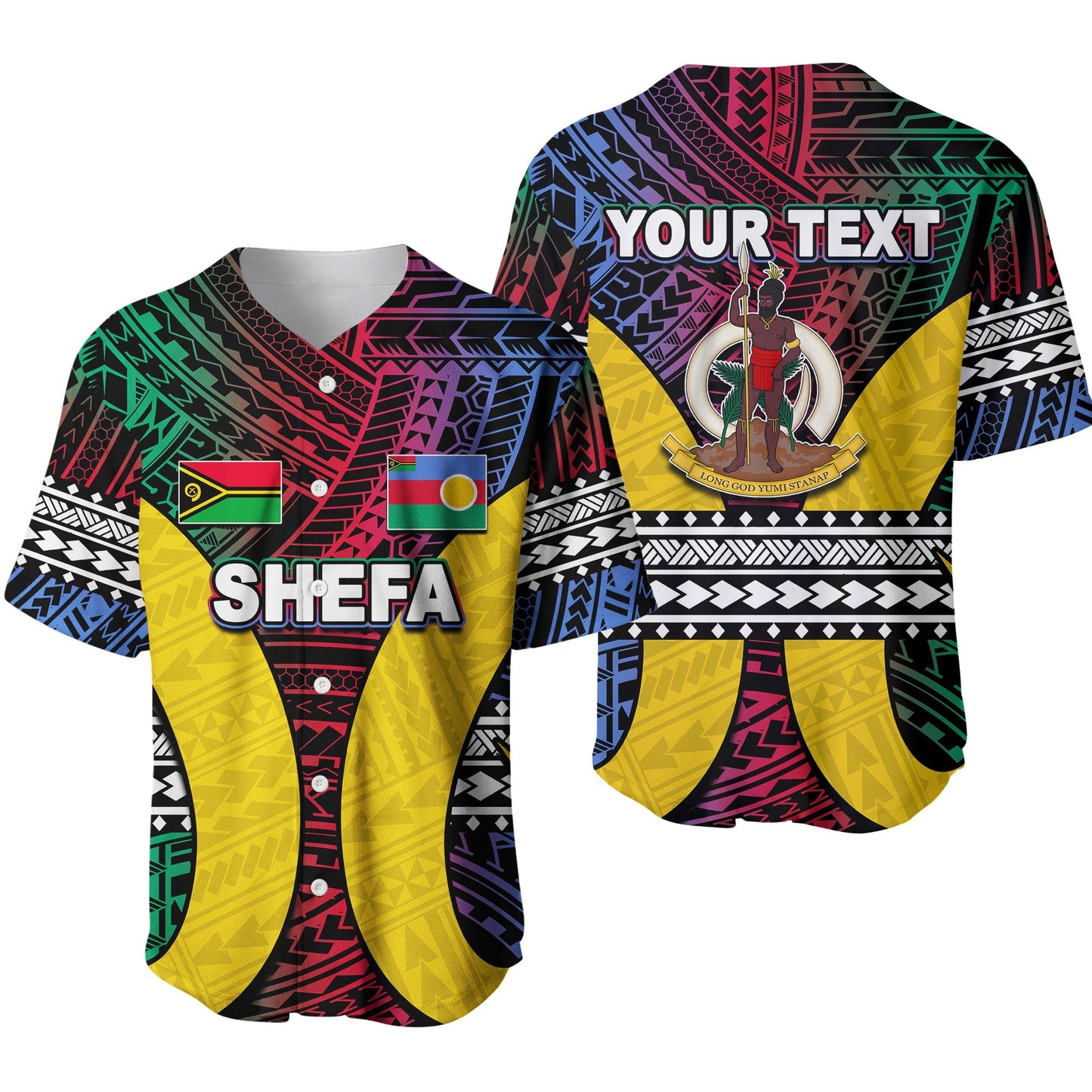 (Custom Personalised) Polynesian Shefa Of Vanuatu Baseball Jersey